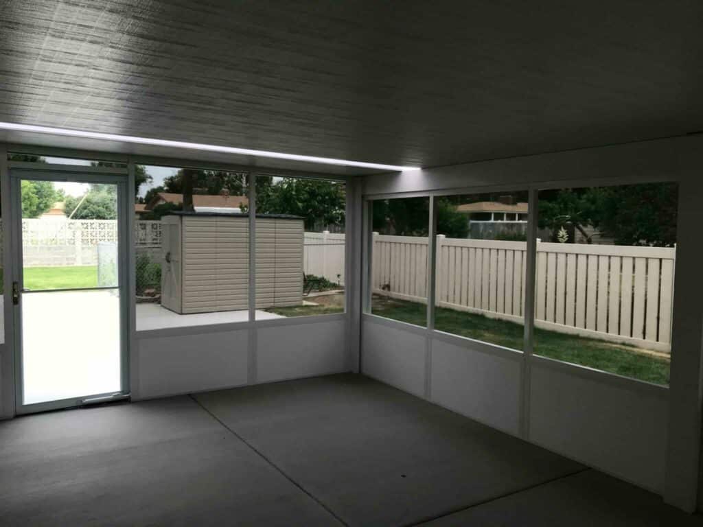 cleaning and maintenance of a screen room for your pets Patio Covers Unlimited