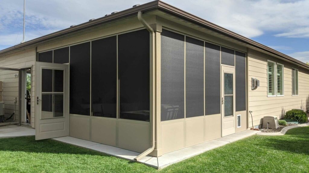 pet-friendly screen room patio Patio Covers Unlimited