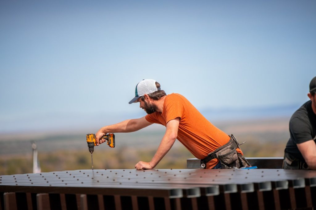 pergola construction roofing and finishing touches