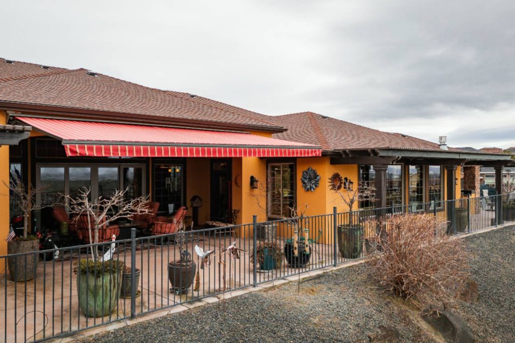 retractable awning installed in a home