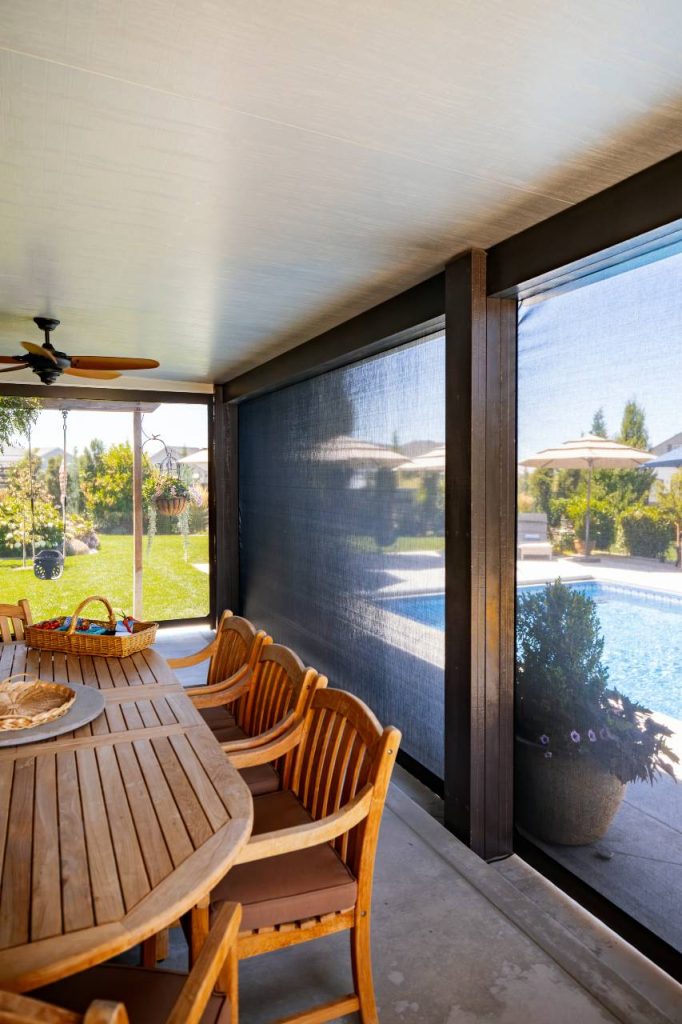 weather and sun protection from exterior screens